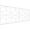 Ekena Millwork Set of Four Panels for 94 1/2"W x 36 1/4"H Pueblo Fretwork Wainscot Wall Paneling WPKP18X01X47PBL - alternate 1